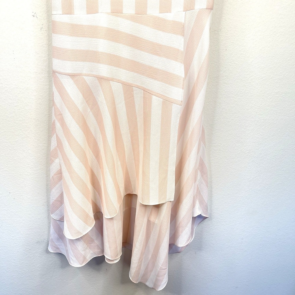 Vince Camuto Womens Sleeveless Asymmetrical Dress Size 4 Pink/White Event Spring - Picture 5 of 10
